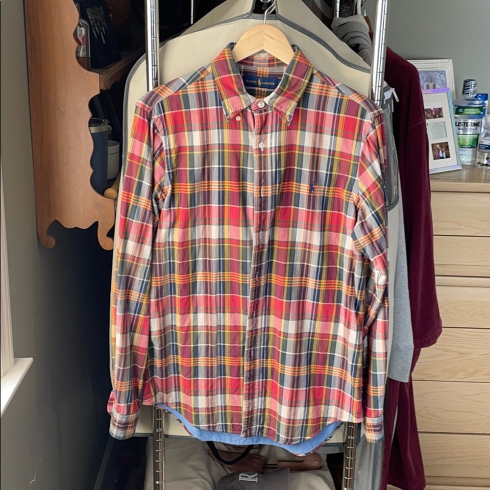 NWOT Polo Ralph Lauren Double Faced Madras Shirt